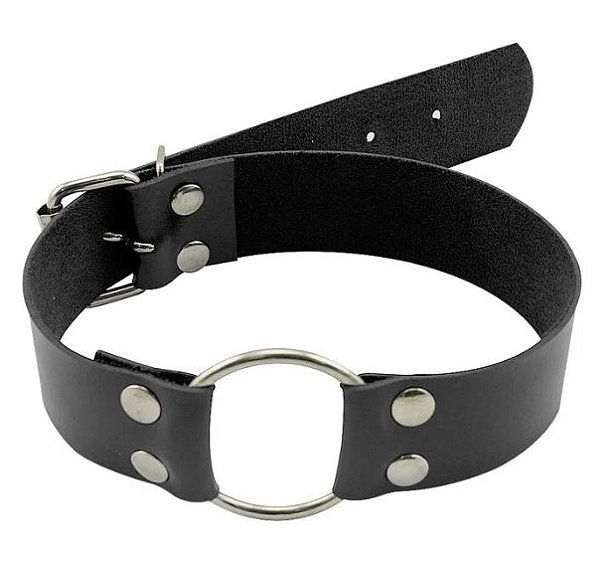 Gargantilha Argola Média Preta Dominatrixxx