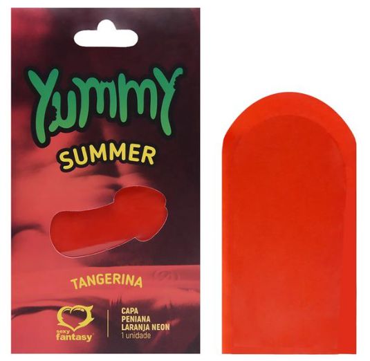 Capa Peniana Comestível Yummy Tangerina Neon Sexy Fantasy