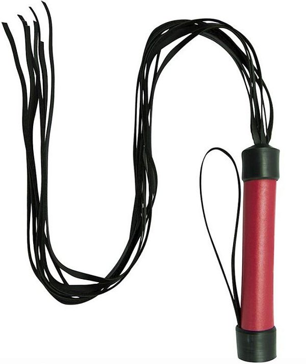 Chicote Tiras Vermelho 80cm Dominatrixxx