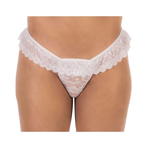 Calcinha Aquendar Tailandesa Branco Pimenta Sexy