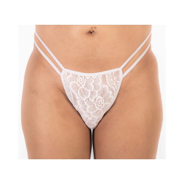 Calcinha Aquendar Tiffany Branco Pimenta Sexy