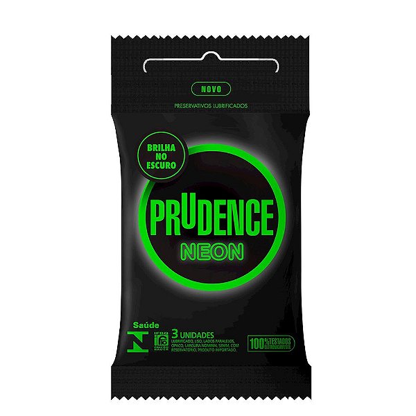 Preservativo Neon Com 3 Unidades Prudence