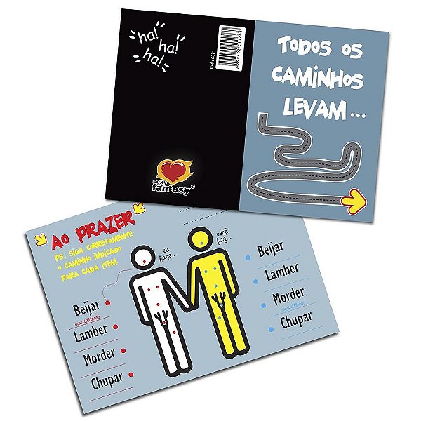 Cartão Gay Todos Os Caminhos 05 Unidades Sexy Fantasy