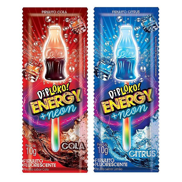Pirulito Dip Loko Energy +neon Unitário 10g Danilla