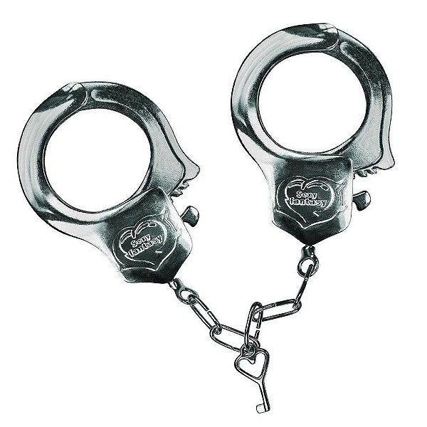 Algema Em Metal Cromada Sexy Fantasy