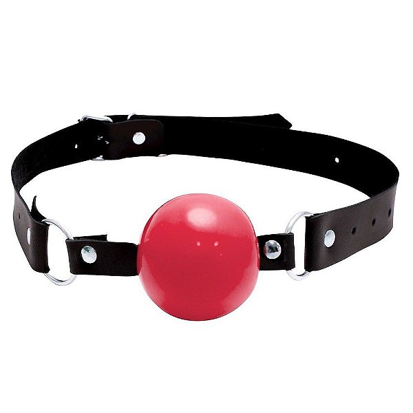 Mordaça Bola Com Tira Em Couro Dominatrixxx