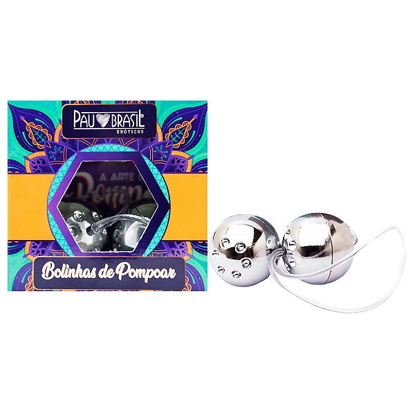 Kit Bolinha De Pompoar Cromada 02 Unidades Pau Brasil