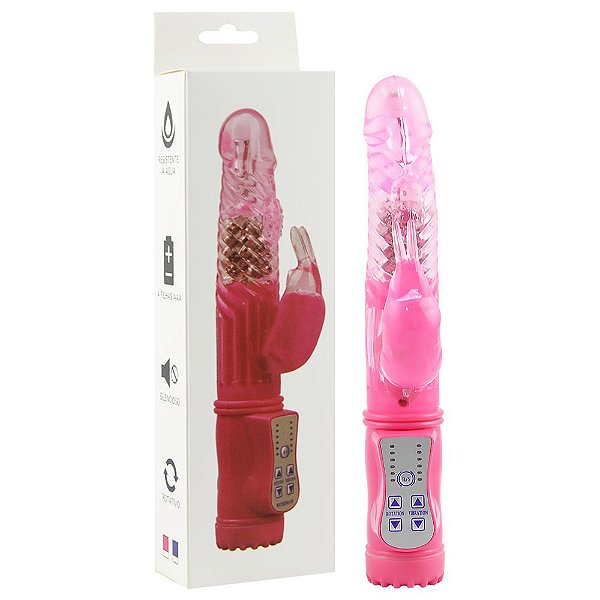 Vibrador Rotativo Rabbit Com 12 Vibrações 22 X 3cm Vipmix