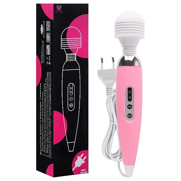 Vibrador Varinha Mágica 25 X 4cm Carregável Vipmix