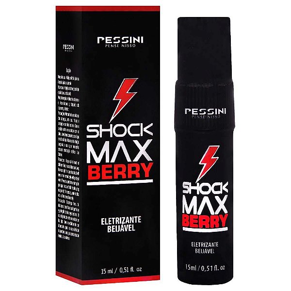 Shock Max Berry Gel Eletrizante Beijável 15ml Pessini