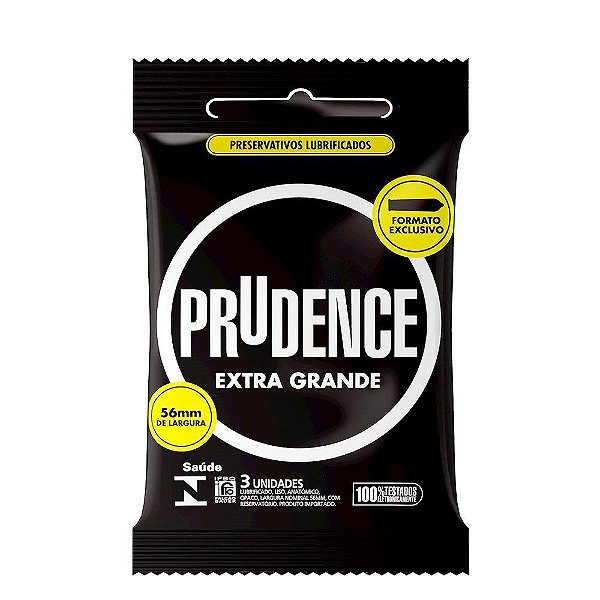 Preservativo Extra Grande Com 3 Unidades Prudence