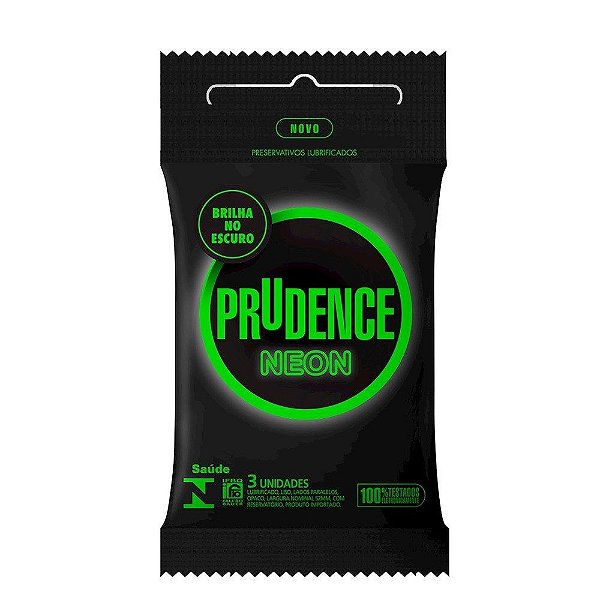 Preservativo Neon Com 3 Unidades Prudence