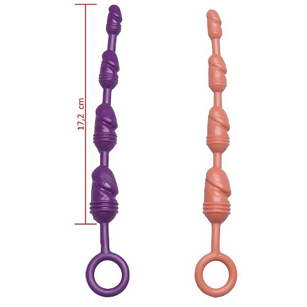 Plug Anal Ball Maciço 04 Pênis Hot Flowers