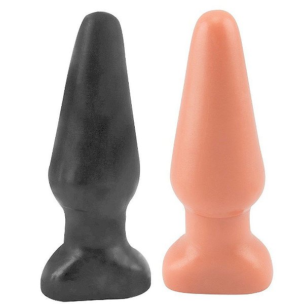 Plug Anal De Borracha Maciça 11 X 3,5cm Prazer E Cia