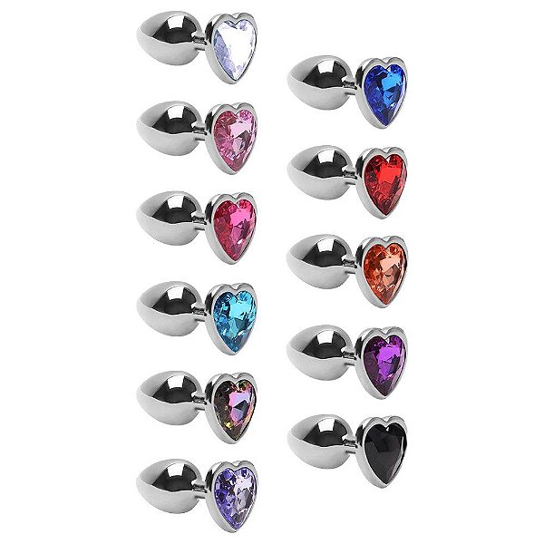 Plug P Em Metal Cromado Coração Vipmix