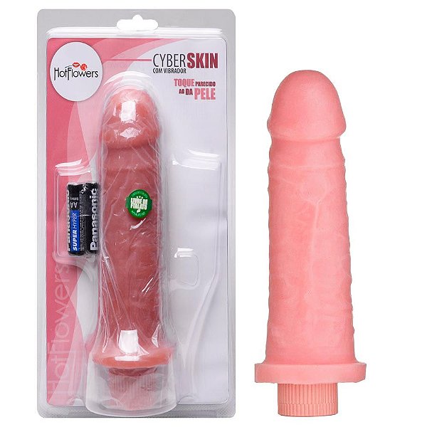Pênis Vibrador Interno Cyber 17 X 5cm Hot Flowers