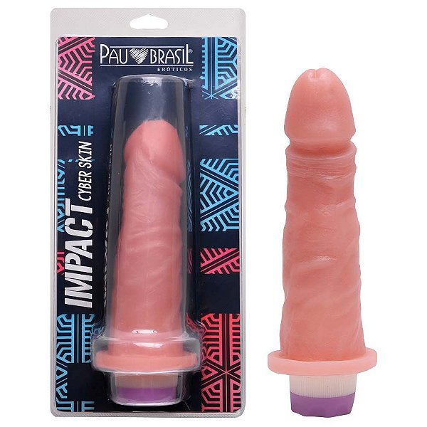 Prótese Vibro Interno Cyber Skyn 16,5 X 3,5cm Pau Brasil