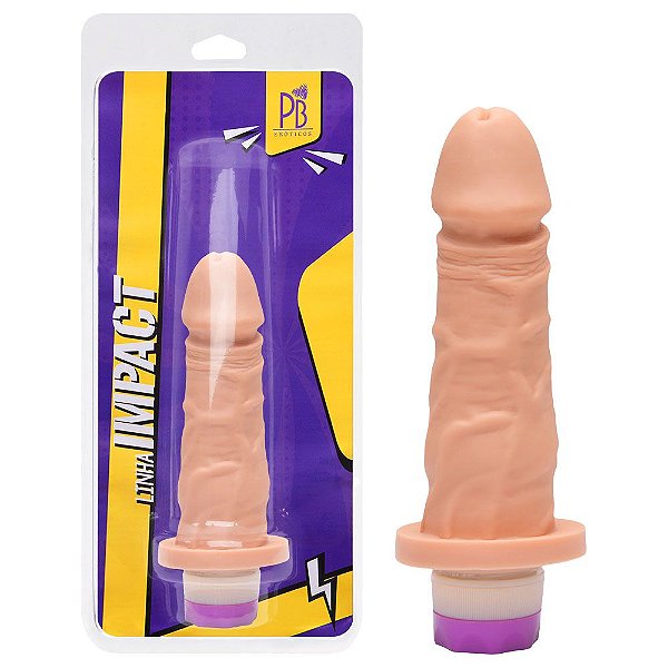 Prótese Com Vibro Interno 15 X 3,5cm Pau Brasil