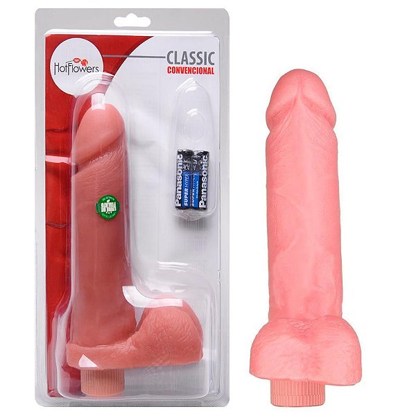 Pênis De Borracha Vibro Interno 19,5 X 5,5cm Hot Flowers
