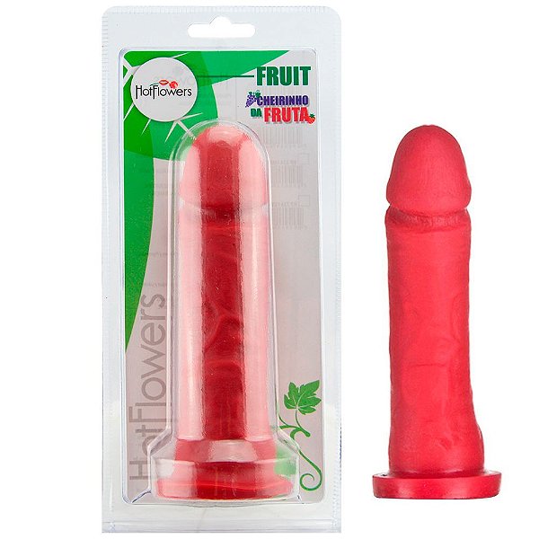 Pênis De Borracha Maciço Aroma 16 X 4cm Hot Flowers