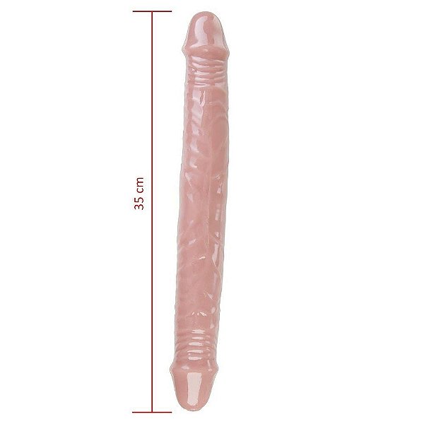 Pênis De Borracha Duplo 35 X 4,5cm Hot Flowers
