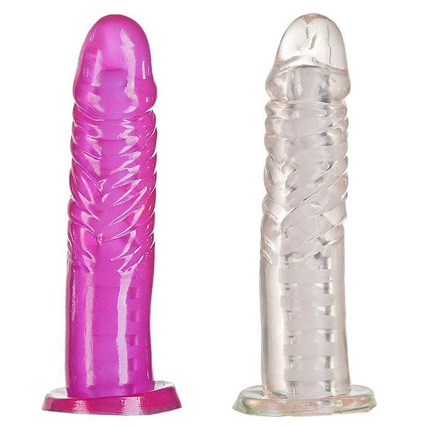 Pênis De Borracha Cyber Gel 18 X 4cm Hot Flowers