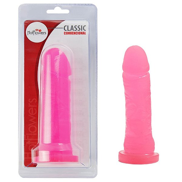 Pênis De Borracha Maciço 16 X 4cm Color Hot Flowers