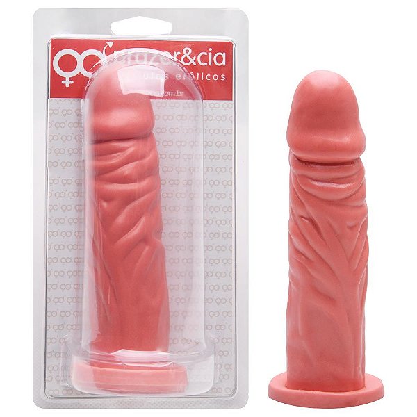 Pênis De Borracha Maciça 17 X 3,9cm Prazer E Cia