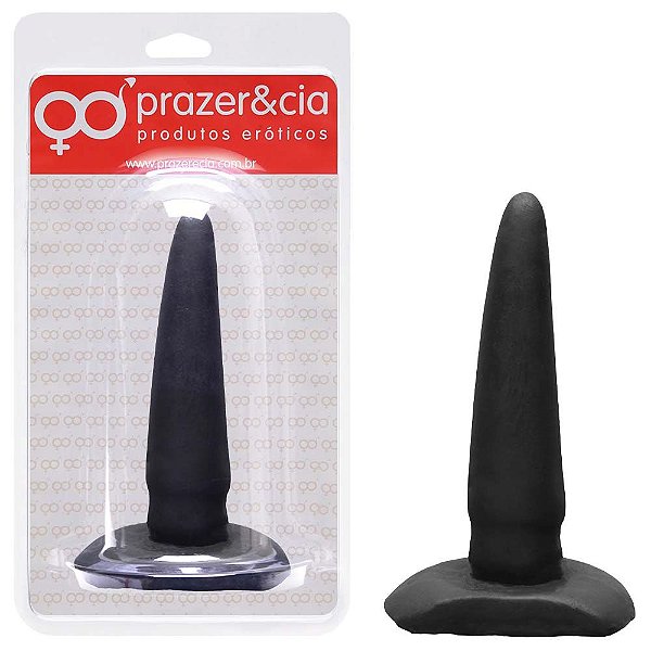 Plug Anal De Borracha Maciça 11,5 X 2,5cm Prazer E Cia