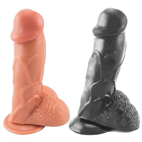 Pênis De Borracha Maciça 18,5 X 4,8cm Prazer E Cia