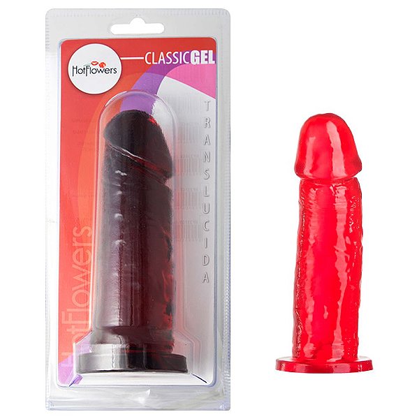 Pênis De Borracha Gel 16 X 4cm Hot Flowers