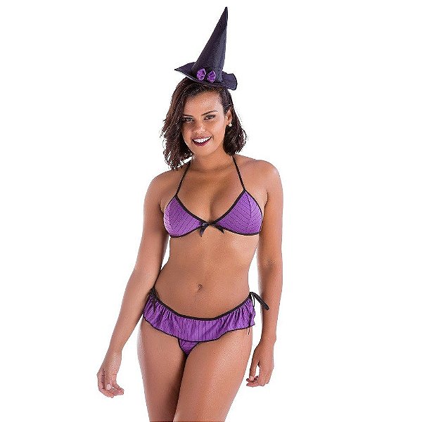 Kit Fantasia Bruxinha Amareto