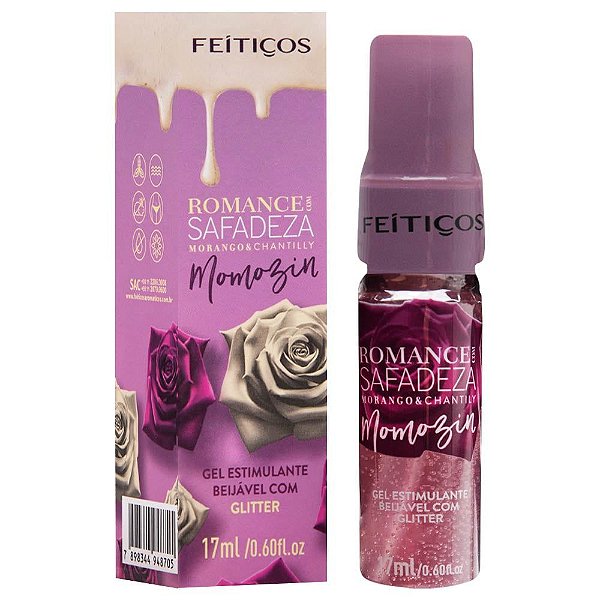 Romance Com Safadeza Gel Beijável Glitter 17ml Feitiços