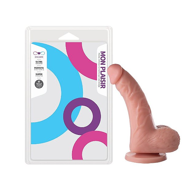 Prótese Maciça Realística Com Ventosa 16 X 4cm Soulsex