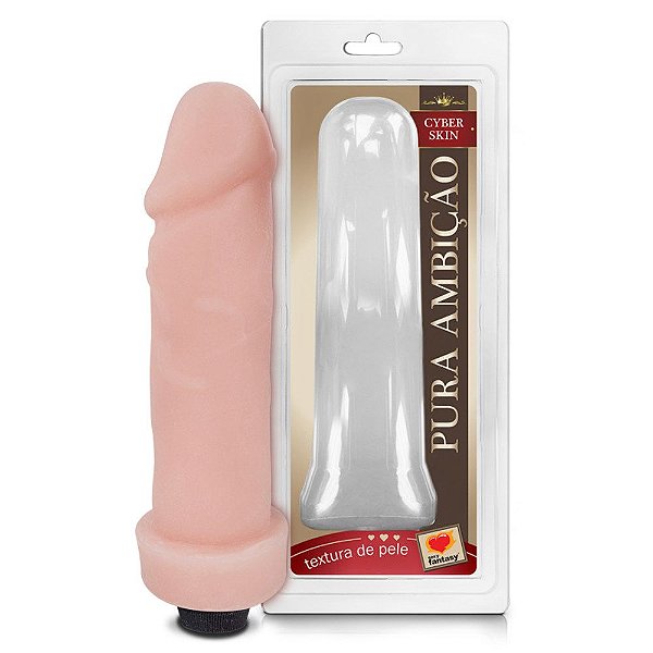 Prótese Com Vibro Interno Em Cyberskin 20 X 5cm Sexy Fantasy