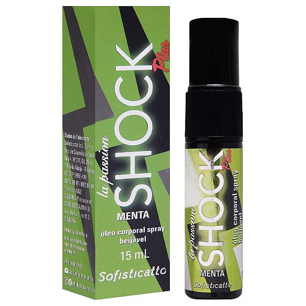 Shock Plus óleo Eletrizante Beijável Spray 15ml Sofisticatto