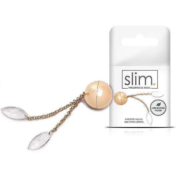 Pingente Vaginal Metal Com Cristal 2,4cm 20g Sexy Fantasy