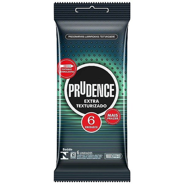 Preservativo Extra Texturizado Com 6 Unidades Prudence