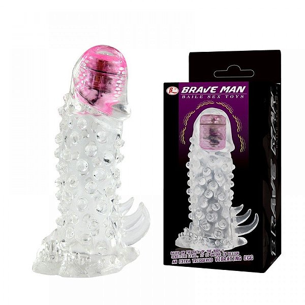 Capa Peniana Estimuladora Com Vibro Baile Brave Man Vipmix