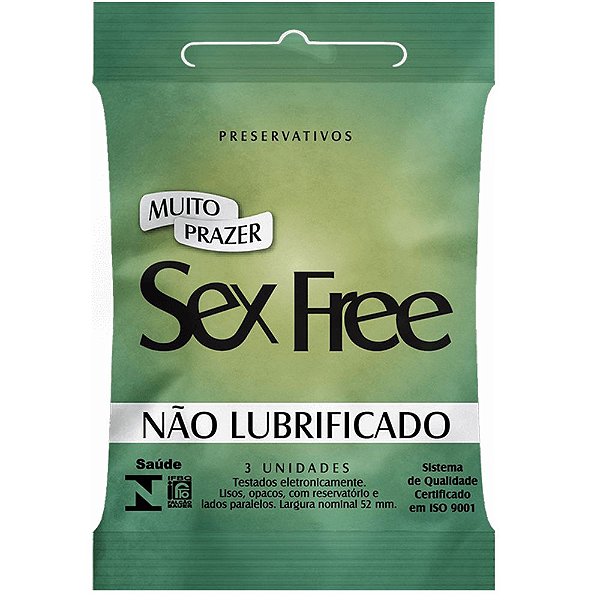 Preservativo Não Lubrificado Com 3 Unidades Sex Free