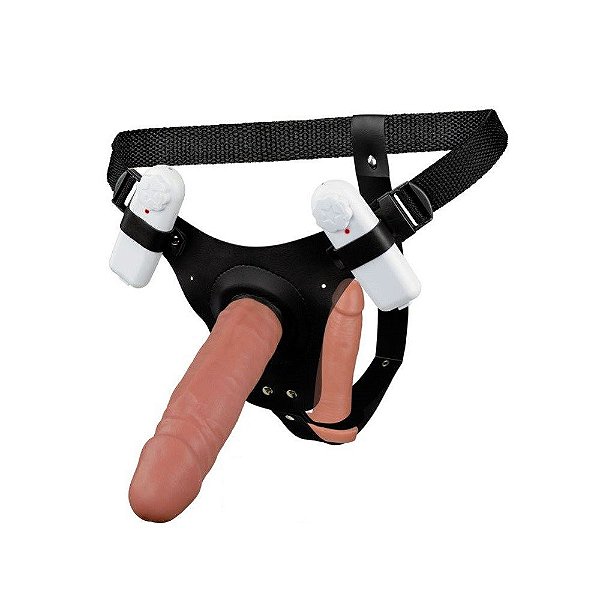 Cinta Dp 2 Próteses E Vibro De 17 E 14cm La Pimienta