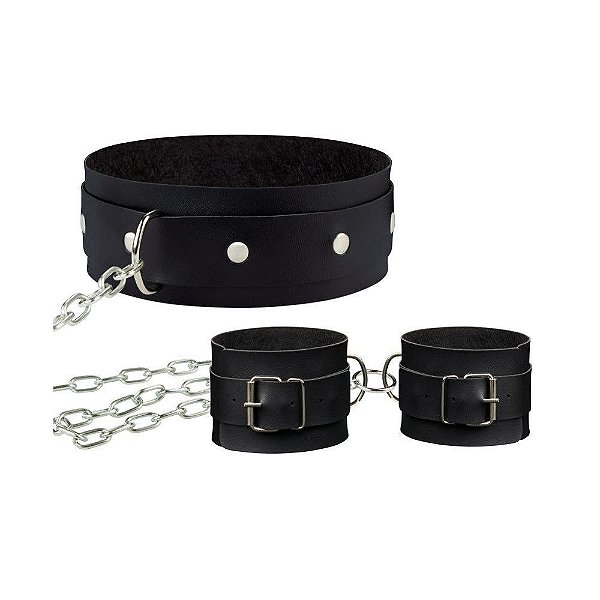 Duo 1 Coleira E Algema Com Corrente La Pimienta
