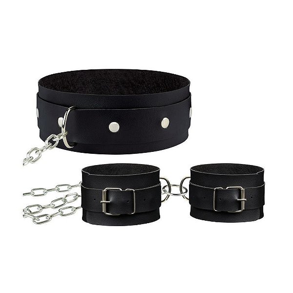 Duo 2 Coleira E Tornozeleira Com Corrente La Pimienta