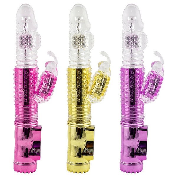 Vibrador Rotativo Vai E Vem Recarregável 36 Vibrações Vipmix