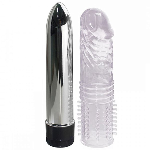 Vibrador Com Capa Formato Pênis Perfect Touch Vibe Vipmix