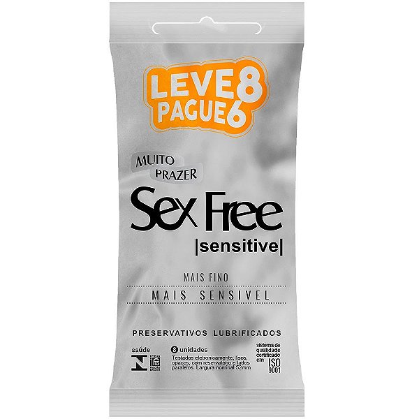 Preservativo Sensitive Com 6 Unidades Sex Free