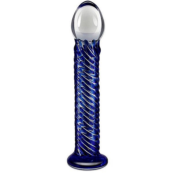 Plug Anal Bicolor Em Vidro 21 X 4cm Sexy Import