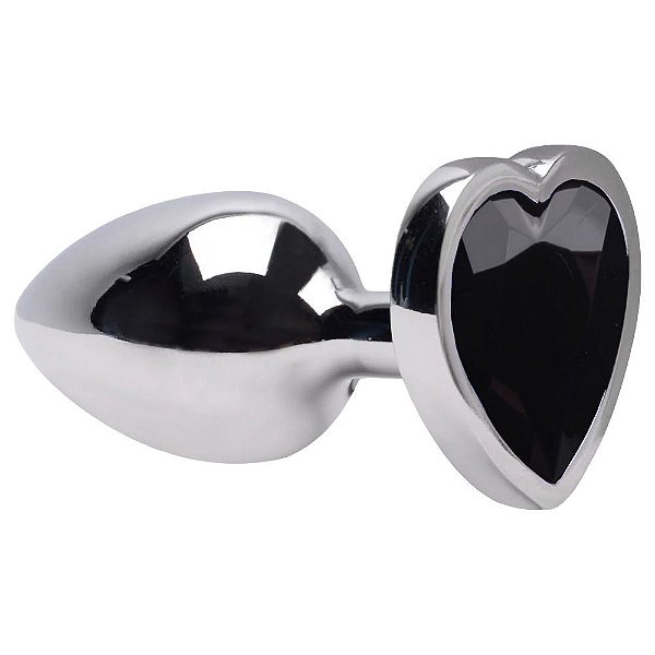 Plug Anal P Coração Aço Inox 7 X 2,8cm Sexy Import