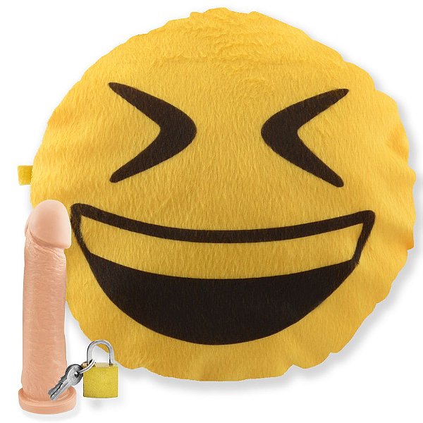 Pelúcia Emoji Gargalhada Com Prótese Universo Da Pelúcia