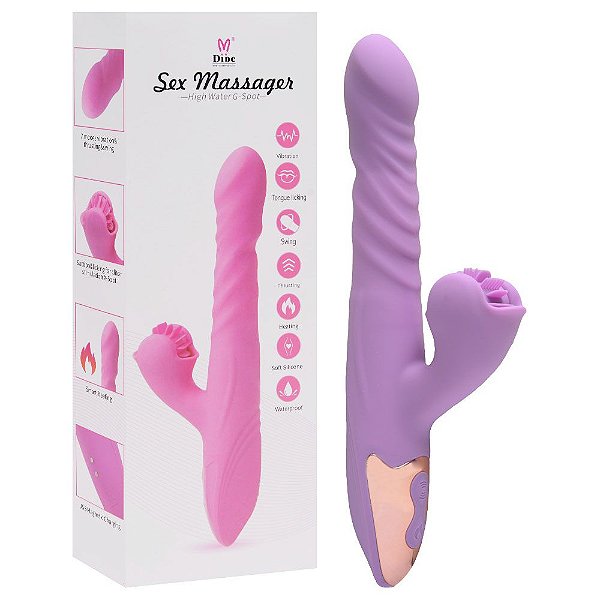 Vibrador Vai E Vem Estimulador Clitoriano Línguas Giratórias Vipmix